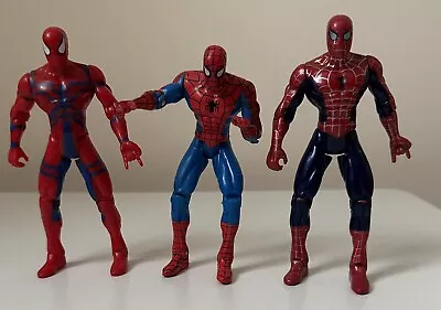 Buy 1995 Toybiz Spiderman 5” Action Figure Bundle X 3 Including Red Night Shadow • 7.95£