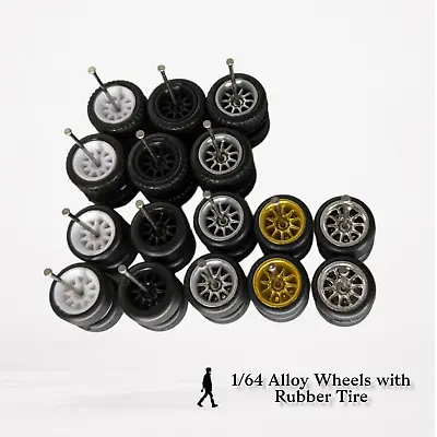 Buy 10 Spoke Custom Alloy 1:64 Wheels And Tyres Real Riders Rubber Hot Wheels Etc • 4.50£