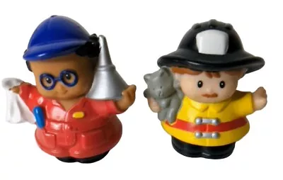 Buy Fisher Price Little People 2006 Mechanic & Fireman With Rescued Cat Figure Toys  • 3.94£