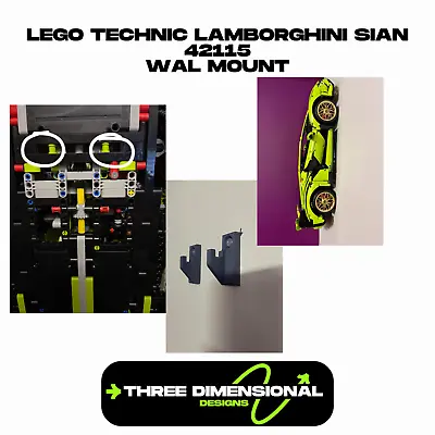 Buy Wall Mount Bracket For LEGO Technic Lamborghini Sian 42115 Lambo Display Hook • 8.49£