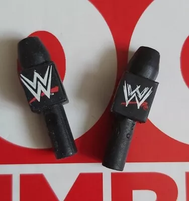 Buy 2x MICROPHONES ACCESSORY WWE WRESTLING FIGURE MATTEL Or JAKKS • 3£