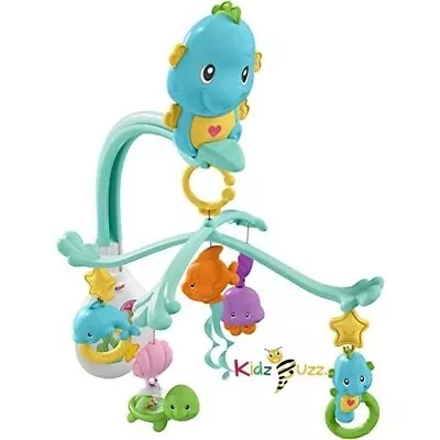 Buy Fisher Price Cot Mobile Soothe+Play Seahorse • 26.99£