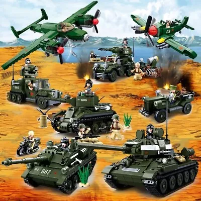 Buy Classic WW2 Military Vehicle Army Collection Building Blocks Toy Bricks Set • 83.99£