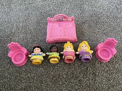 Buy Fisher Price Little People Disney Figures Princesses X4  Seats And Bed! • 8£
