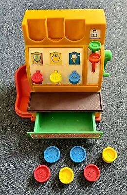 Buy Fisher Price Vintage 1974 Cash Register Till & Coins Working And Makes Noise • 25£