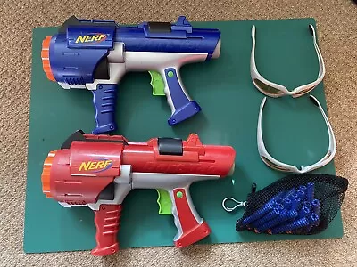 Buy NERF Dart Tag Hyperfire Blaster Guns Foam Dart Shooter Red & Blue, Glasses, Ammo • 14.99£