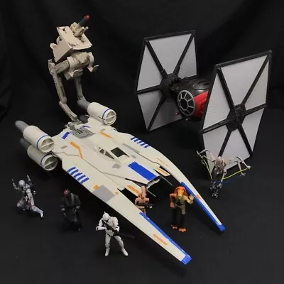 Buy Star Wars Hasbro AT DT Walker Tie Fighter Rebel U Wing Figures 2015-17 RMF07-GB • 7.99£