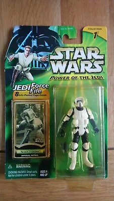 Buy Star Wars The Power Of The Jedi Biker Scout Figure • 14.99£