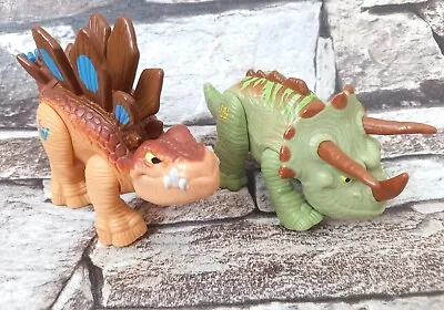 Buy Jurassic World Triceratops Stegosaurus Dinosaurs JW Hasbro Toys Playskool  • 5.99£