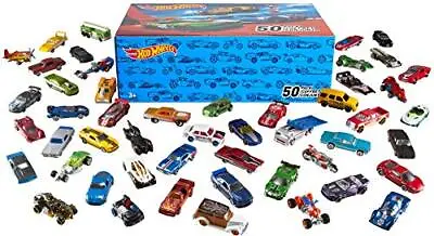 Buy Hot Wheels 50-Car Pack Of 1:64 Scale Vehicles Individually Packaged, Gift For • 100.81£