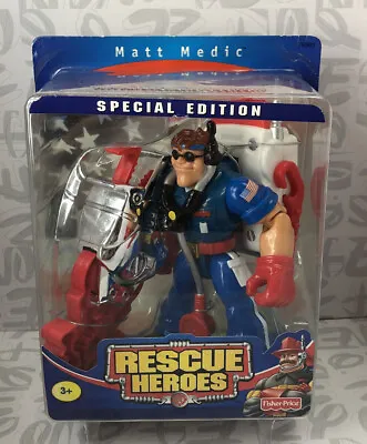 Buy Special American Edition Fisher Price Rescue Heroes 2002 Paramedic Matt Medic • 12.99£