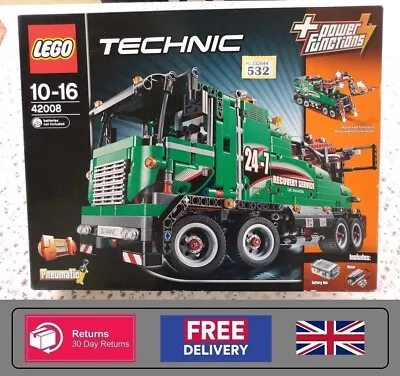 Buy Lego TECHNIC - 42008 - SERVICE TOW TRUCK - Brand New & Sealed Box - DPD Courier • 78£