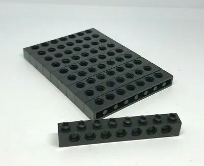 Buy LEGO Technic: 10x Brick 1 X 8 Hole - Ref 3702 Black - Set 8880 8860 75306 8868 • 5.16£
