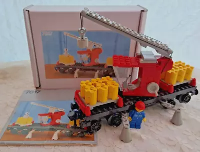 Buy Lego 7817 Trains 4.5 V - Crane Wagon 100% Instructions 1985 1 Fig -Re Box Town • 55£