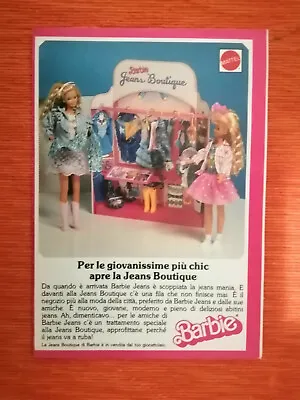 Buy 1989 Mattel Original Advertising  Barbie Jeans Boutique  • 1.95£
