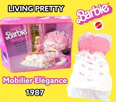 Buy BARBIE LIVING PRETTY MATTRESS 1987 LIKE NEW Furniture Elegance GLAMOUR BED • 123.45£
