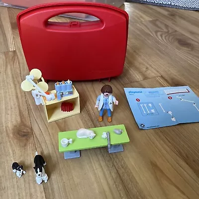 Buy Playmobil Vet Clinic 5653 Set With Red Carrying Case (Incomplete) 2 Dogs • 7.50£