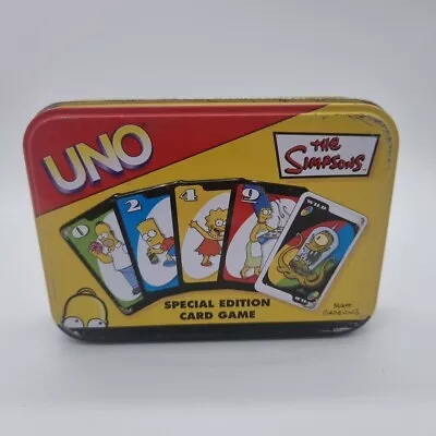 Buy The Simpsons Uno Special Edition Card Game Mattel Sababa 2003 Tin • 11.99£