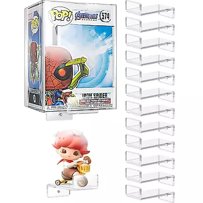 Buy 12 X Clear Acrylic Display Floating Shelf For Funko Pop Organiser For Collectors • 28.91£