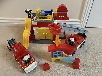 Buy Lego Duplo Fire Station Fire Engine With 3 Fireman • 18£