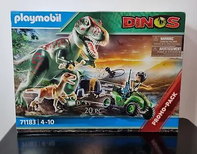 Buy Playmobil 71183 Dinosaur T-Rex Attack With Raptor And Quad Dinosaur Play Set • 18.99£