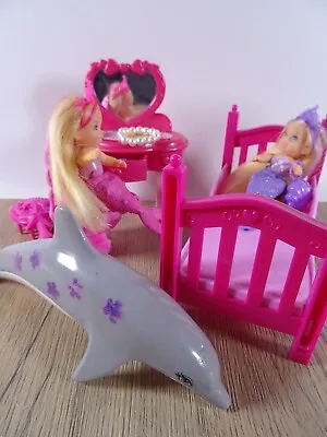 Buy Barbie Mermaids Babies Play Set Bed Dresser Dolphin As Pictured (13290) • 13.33£