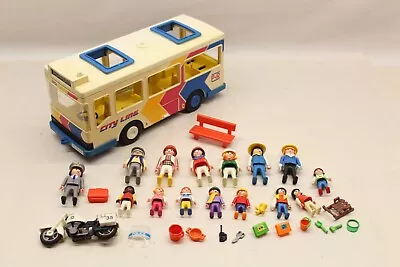 Buy Playmobile City Bus (3782) With Figures Children Police Bike And Extras Bundle • 49.50£