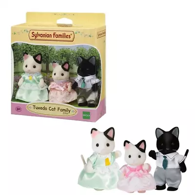 Buy Sylvanian Families Tuxedo Cat Family Figurines Doll's Set Of 3 Kids Childrens • 17.99£