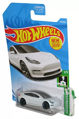 Buy Hot Wheels HW Green Speed 1/5 (2019) White Tesla Model 3 Car 174/250 - (Plastic • 28.19£