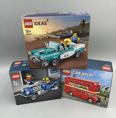 Buy Lego 40448 Ideas Vintage Car & 40409 Creator Hot Rod & 40220 Promo London Bus • 55£
