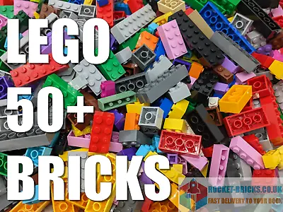 Buy ⭐️️50+ Brand New Lego Bricks + Mixed Colours + Mixed Sizes + Hours Of Fun!⭐️ • 7.99£