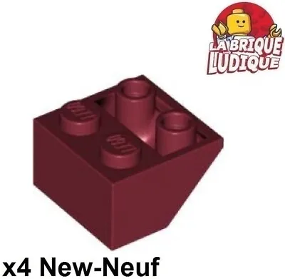 Buy LEGO 4x Slope Inverted Brick Brick Slope 45 2x2 Dark Red/Dark Red 3660 NEW • 1.08£