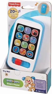 Buy Fisher-Price Laugh & Learn Smart Phone Songs Music Baby Learning Blue • 12.59£