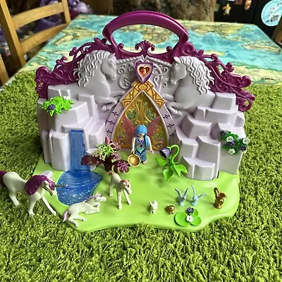 Buy Playmobil 6179 Fairies Carry Case Fairy Unicorn Garden Birds Frog People Figures • 8£