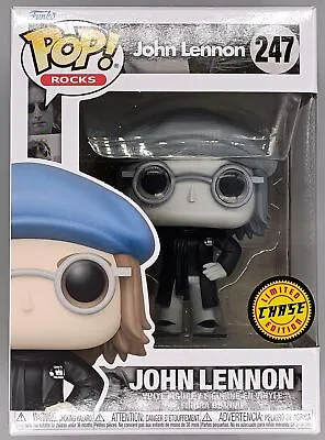 Buy Funko POP #247 John Lennon (Peacoat) B&W Chase Edition Damaged Box & Protector • 34.99£