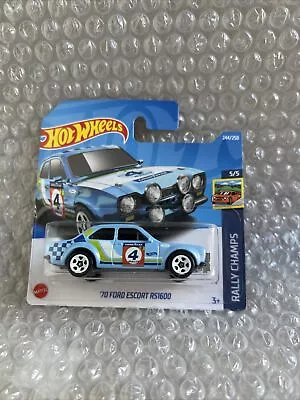 Buy Hot Wheels 70 Ford Escort Rs1600 Rally Champs Q Case • 3.99£