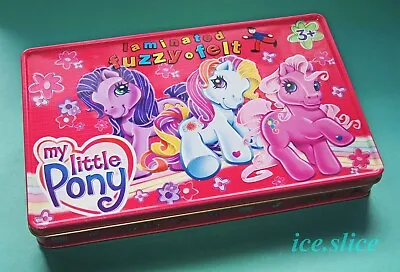Buy A My Little Pony Laminated Fuzzy Felt Collectors Tin  With Contents  2003. • 11.45£