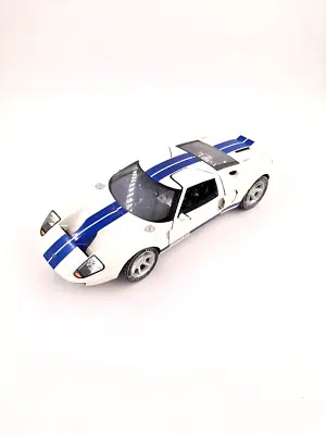 Buy Hot Wheels Ford GT40 Model Car 1:18 Collector's Blue And White Super Rare ✅ • 103.19£