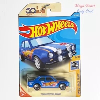 Buy Hot Wheels 70 Ford Escort RS1600 (Blue) HW 50th Race Team • 6.84£