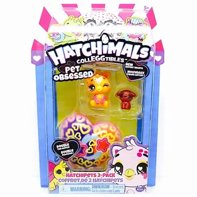 Buy Hatchimals CollEGGtibles Pet Obsessed Draggle And Puppy Orange (2 Pack) • 16.96£