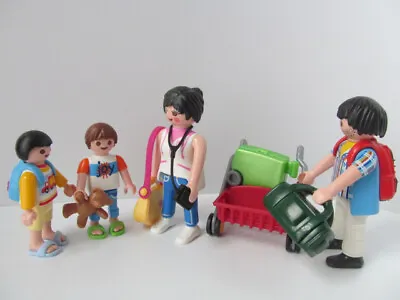 Buy Playmobil Dollshouse/holiday/airport/hotel Family Figures, Luggage & Trolley NEW • 12.99£
