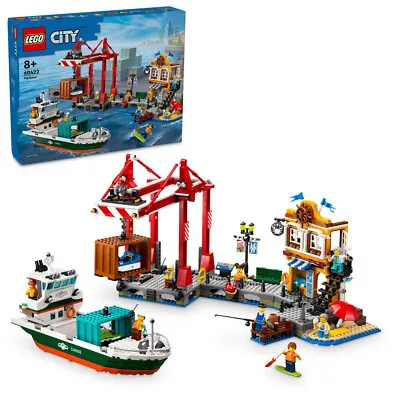 Buy LEGO City 60422 Seaside Harbour With Cargo Ship Age 8+ 1226pcs • 94.95£
