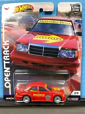 Buy Hot Wheels Premium MOMO Mercedes Benz Open Track Red 190E 2.5-1.6 Real Riders • 38.95£