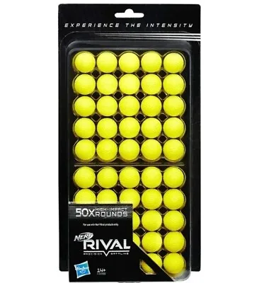 Buy Nerf Rival High Impact Ammo Balls X 50 - Brand New - Hasbro No.4 • 9.99£