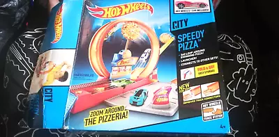 Buy Hot Wheels Speedy Pizza Track Set,boxed,,connectable With Other Sets • 15£