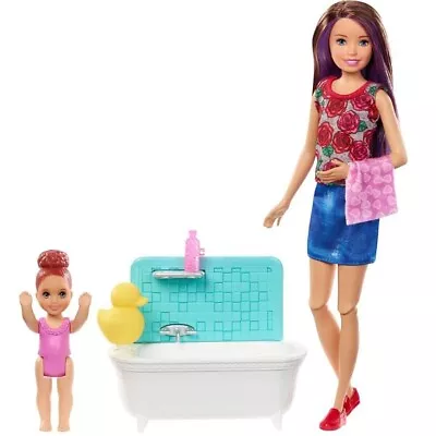 Buy Mattel Barbie Skipper Babysitters Inc. With Bathtub FXH05 Babysitter Doll Bathroom • 23.27£