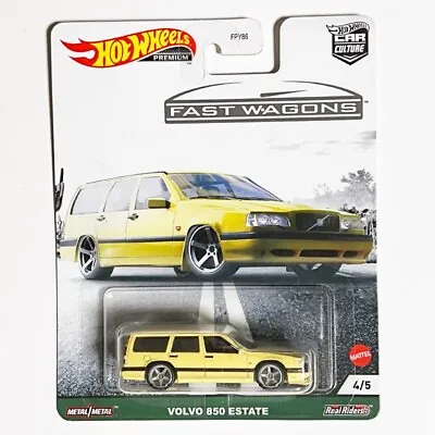Buy Hot Wheels Premium Fast Wagons Volvo 850 Estate (Yellow) Car Culture • 17.08£