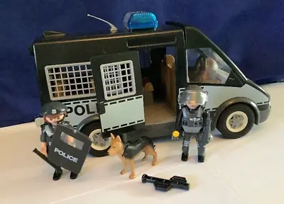 Buy PLAYMOBIL POLICE VAN 6043  (Lights And Sounds, SWAT Riot Truck, Figures) • 14.89£