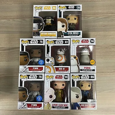 Buy Star Wars Funko Pop Bundle Job Lot Toy Collectable Sequel Trilogy Bb-8 Han Solo • 49.95£