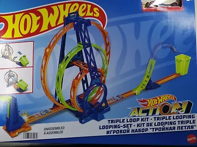 Buy Mattel Hot Wheels Triple Loop Kit Track Builder. 3 Different Layout Options. • 44£
